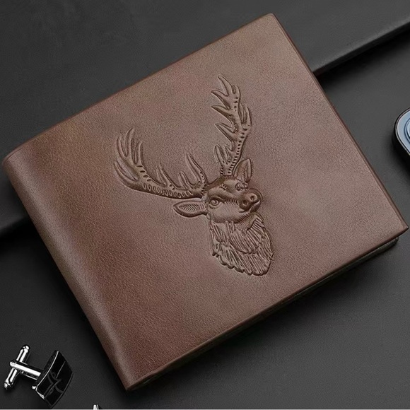 Embossed PU Elk Wallet - Picture 2 of 5